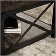 Sauder Steel River Engineered Wood Lift-Top Coffee Table in Carbon Oak/Black