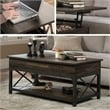 Sauder Steel River Engineered Wood Lift-Top Coffee Table in Carbon Oak/Black