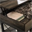 Sauder Steel River Engineered Wood Lift-Top Coffee Table in Carbon Oak/Black