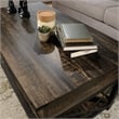 Sauder Steel River Engineered Wood Lift-Top Coffee Table in Carbon Oak/Black