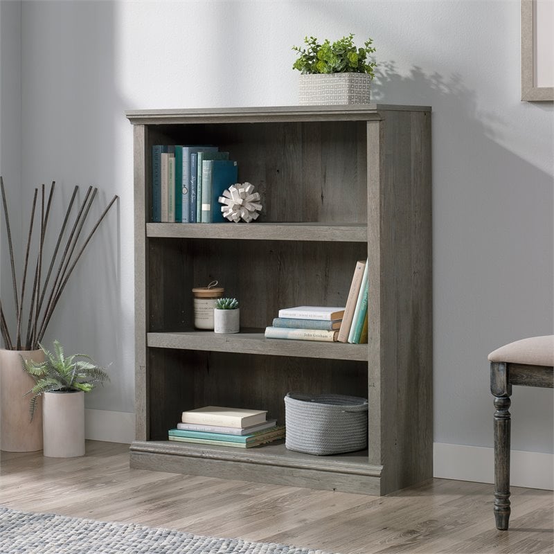 Sauder Select Engineered Wood 3-Shelf Bookcase in Mystic Oak