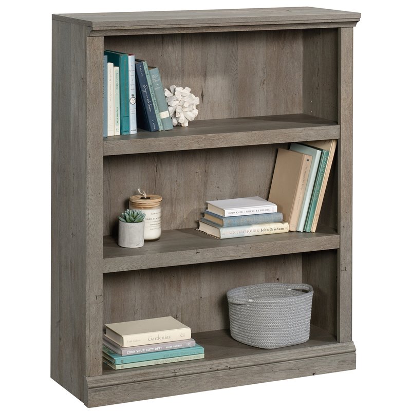 Sauder Select Engineered Wood 3-Shelf Bookcase in Mystic Oak