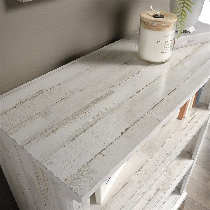 Sauder Select Engineered Wood 3-Shelf Bookcase in White Plank