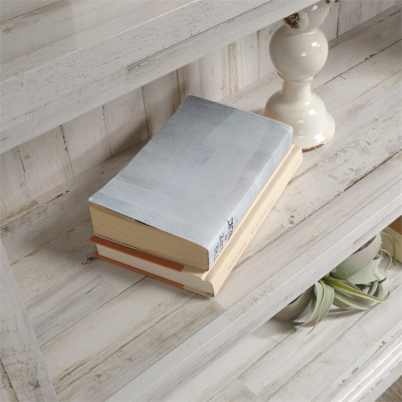 Sauder Select Engineered Wood 3-Shelf Bookcase in White Plank