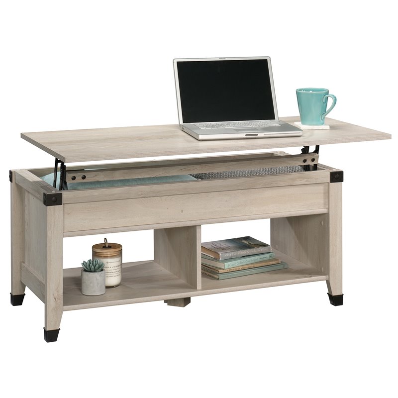 Carson Forge Coffee Table - 30 Photos Logan Lift Top Coffee Tables : It features an open shelf for storage, an adjustable shelf behind the door, and a slide out shelf that glides on metal runners.