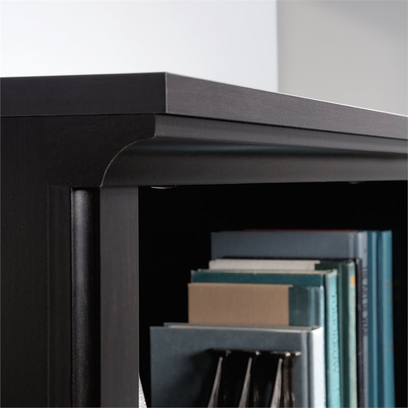 Sauder Select Engineered Wood 3-Shelf Bookcase in Estate Black