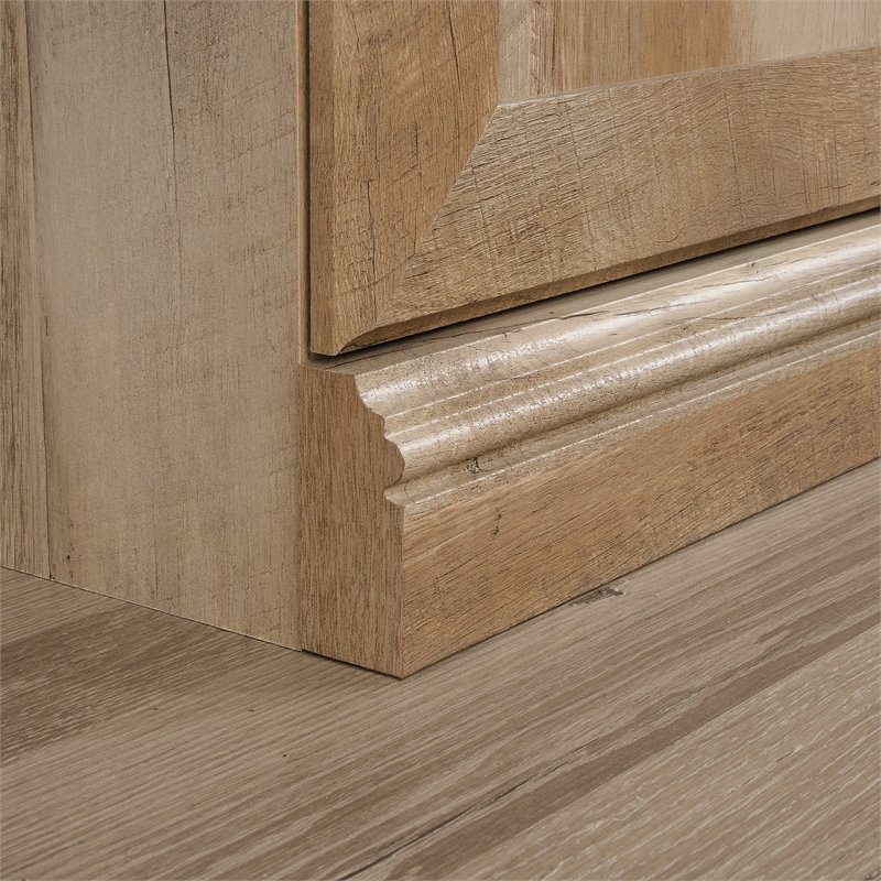 sauder select engineered wood 3-shelf bookcase in lintel oak