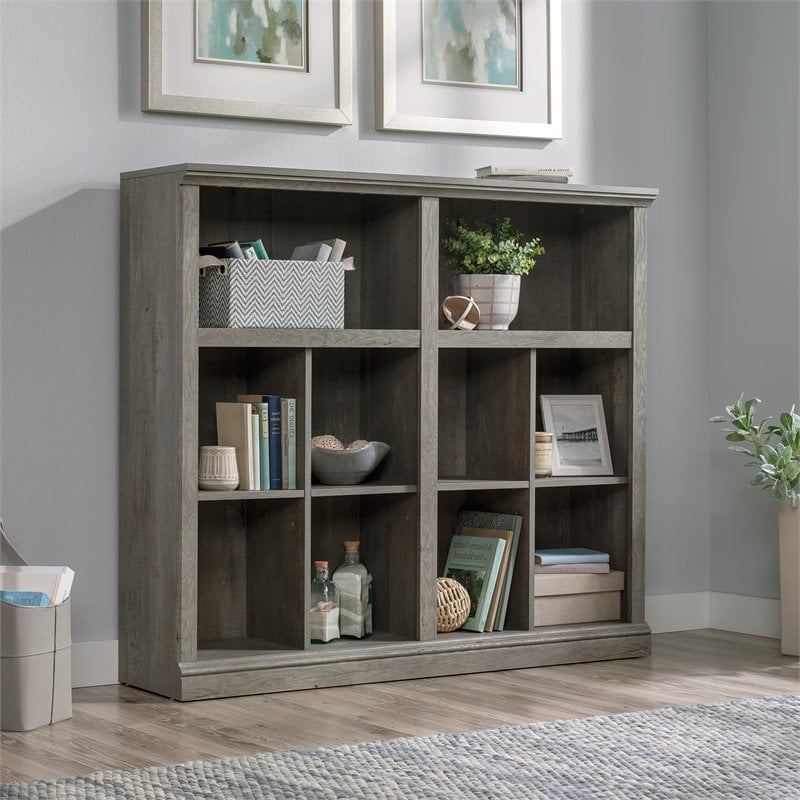 Sauder Misc Storage 4-Adjustable Shelf Horizontal Bookcase in Mystic ...