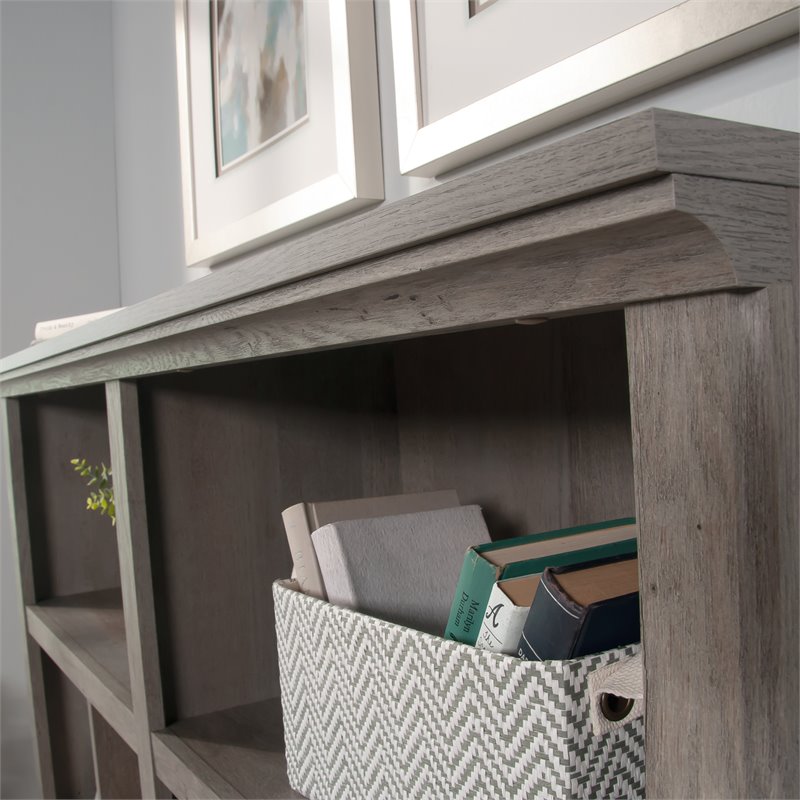 Sauder Misc Storage 4Adjustable Shelf Horizontal Bookcase in Mystic