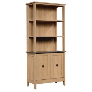 sauder august hill engineered wood 5-shelf bookcase in dover oak