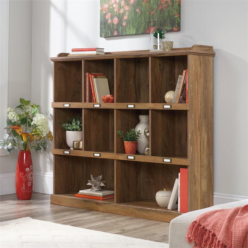 Sauder Barrister Lane Engineered Wood 10Cubby Bookcase in Sindoori