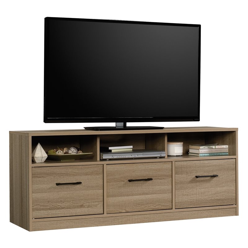 Sauder Beginnings 60" Engineered Wood TV Stand in Summer Oak