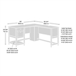 Sauder Edge Water Engineered Wood L-Shaped Desk in Chalked Chestnut