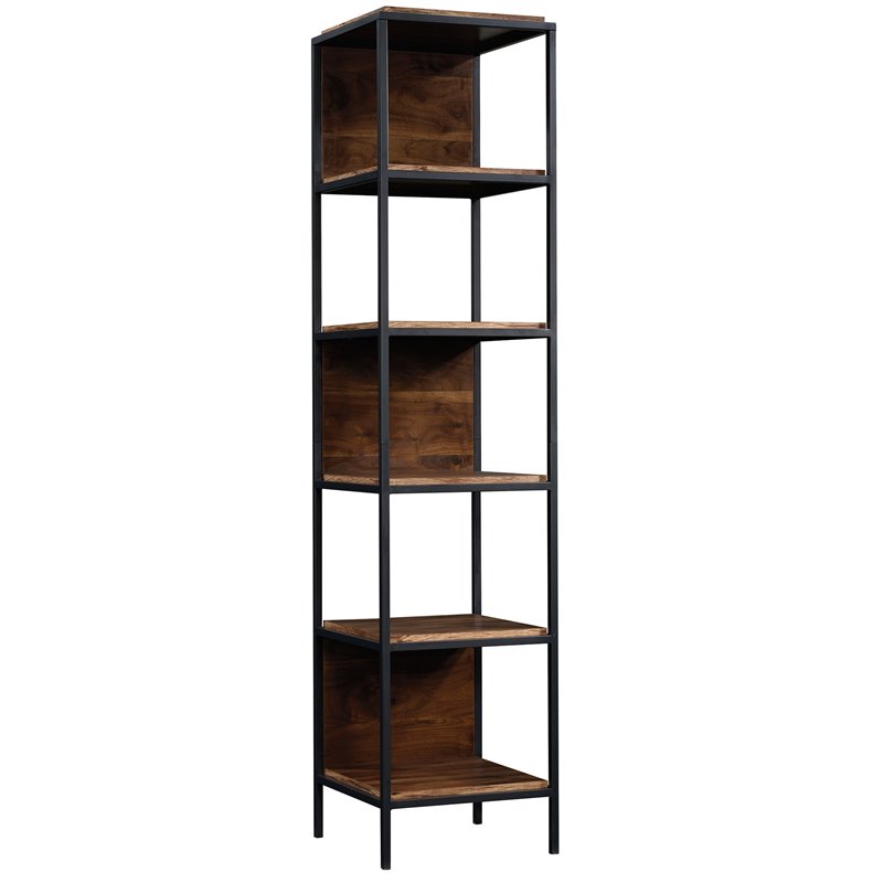 Sauder Nova Loft Engineered Wood and Metal Bookcase Storage Tower