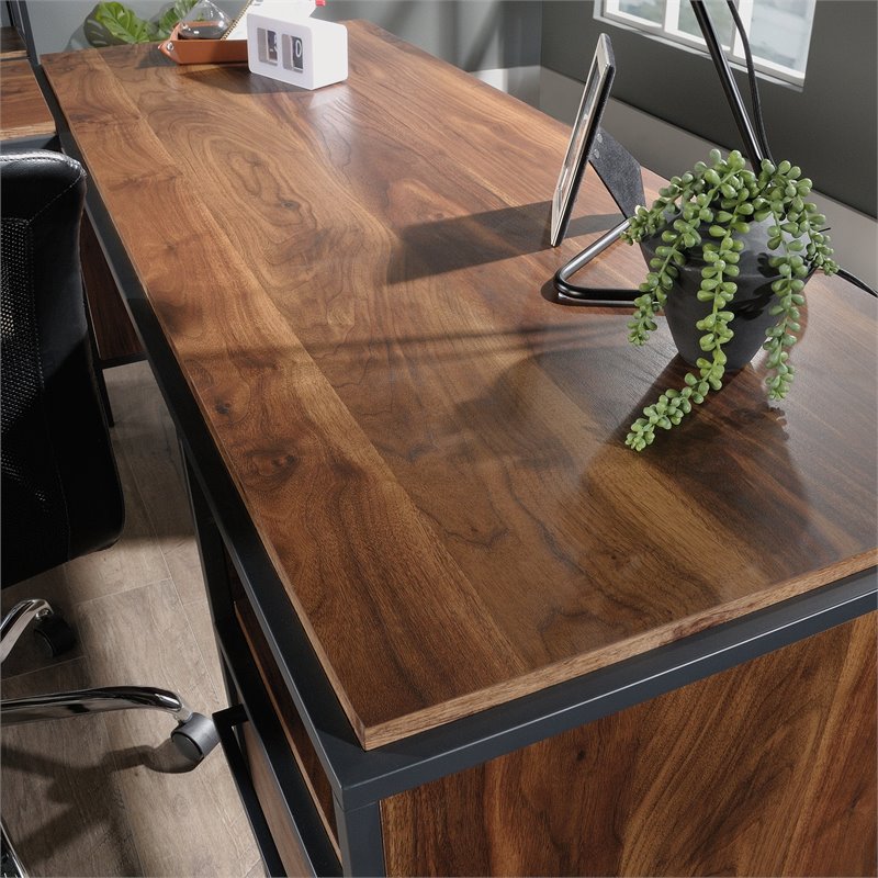 l shaped walnut desk