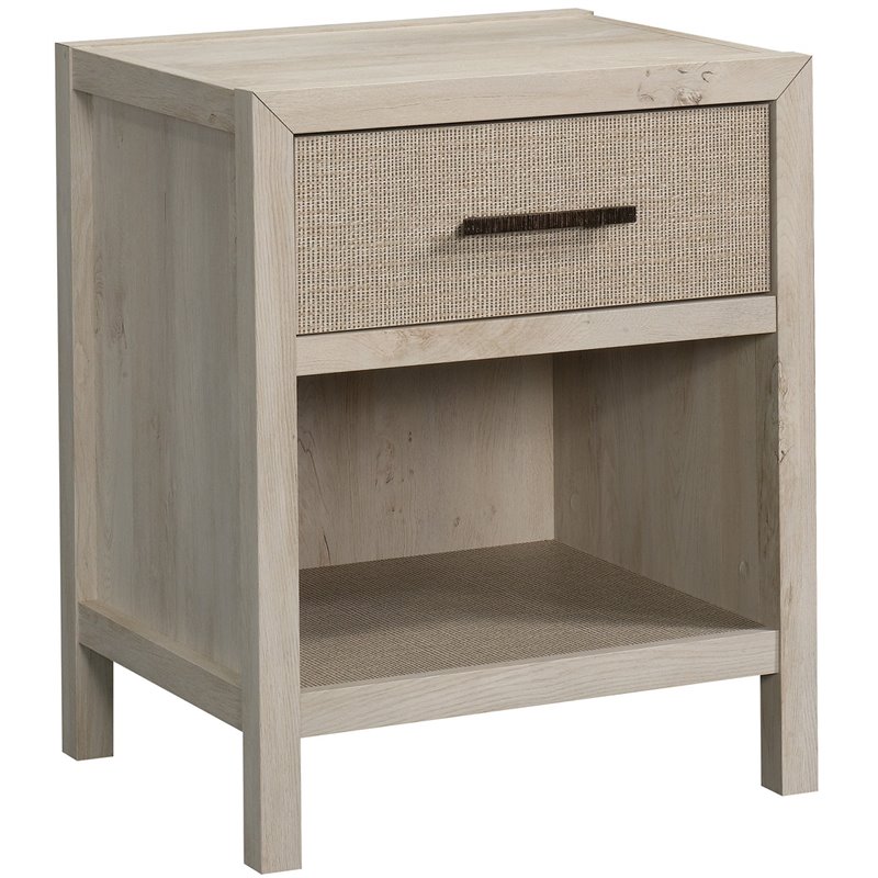 Sauder Pacific View Wood And Metal Nightstand In Chalked Chestnut Oak 427037