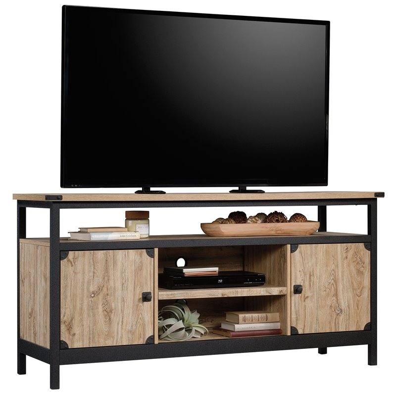 Sauder Steel River Engineered Wood Stand For TVs Up To 60" in Milled