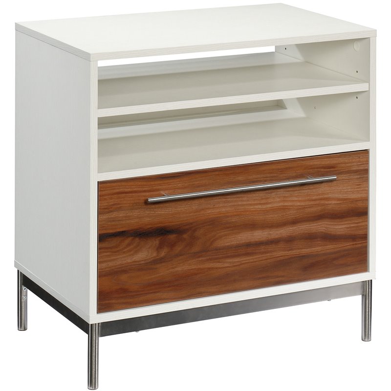 Sauder Vista Key Engineered Wood Lateral File Storage Cabinet in Pearl Oak