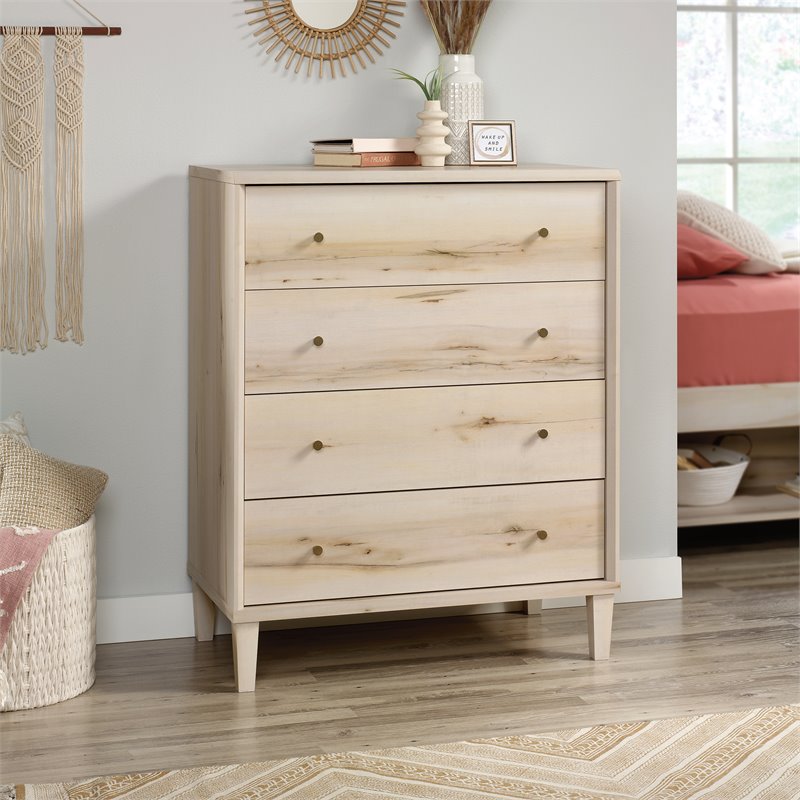 Sauder Willow Place Engineered Wood 4Drawer Bedroom Chest in Pacific