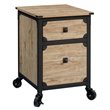 Sauder Steel River 2-Drawer Mobile File Cabinet in Milled Mesquite Beige