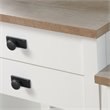 Sauder Cottage Road Engineered Wood Bedroom Vanity in Soft White and Lintel Oak