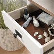 Sauder Cottage Road Engineered Wood Bedroom Vanity in Soft White and Lintel Oak