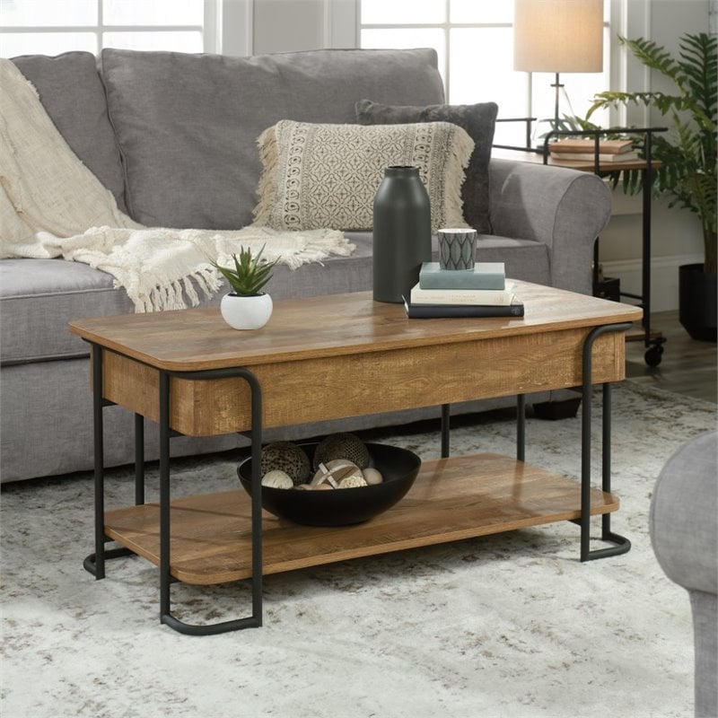 Sauder Station House Wooden Lift Top, Living Room Furniture Lift Top Storage Coffee Table