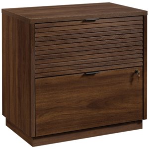 sauder englewood 2 drawer wooden lateral file in spiced mahogany