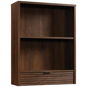 sauder englewood 2 shelf wooden library hutch in spiced mahogany