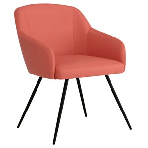 sauder harvey park fabric upholstered accent chair in burnt orange