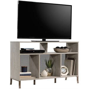 Sauder Center City Engineered Wood TV Stand in Champagne Oak