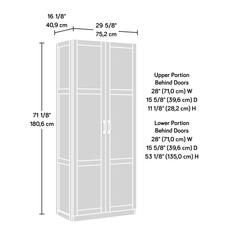 Sauder Select Engineered Wood Storage Cabinet in Silver Sycamore/Gray