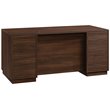 Sauder Englewood Wooden Executive Desk in Spiced Mahogany