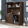 Sauder Englewood Engineered Wood Desk Hutch in Spiced Mahogany