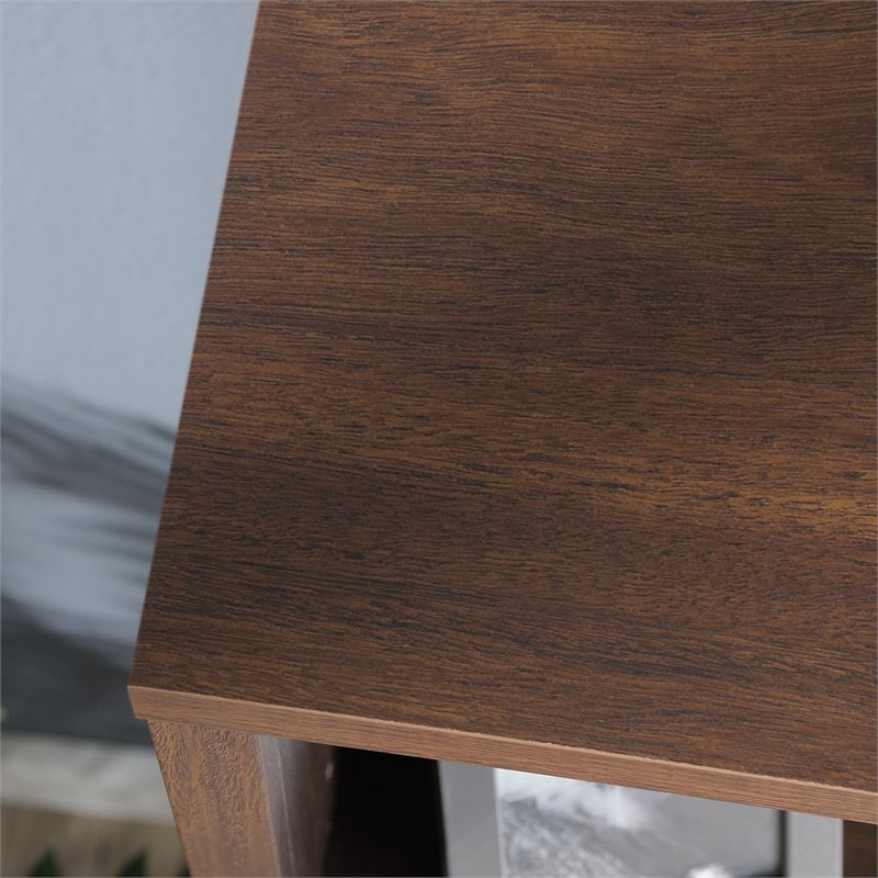 Sauder Englewood Engineered Wood Desk Hutch in Spiced Mahogany