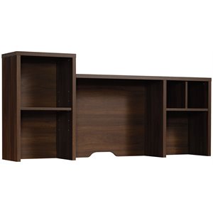 sauder englewood wooden computer desk hutch in spiced mahogany