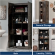 Sauder Select Engineered Wood 2 Door Storage Cabinet in Reclaimed Pine/Brown