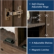 Sauder Select Engineered Wood 2 Door Storage Cabinet in Reclaimed Pine/Brown