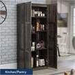 Sauder Select Engineered Wood 2 Door Storage Cabinet in Reclaimed Pine/Brown