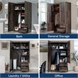 Sauder Select Engineered Wood Wardrobe Armoire in Rustic Reclaimed Pine/Brown