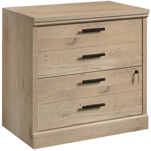 sauder aspen post 2 drawer wooden lateral file cabinet in prime oak