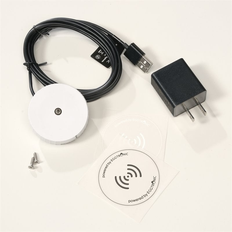 Sauder Hidden Wireless Qi Compatible Charger in Black and White