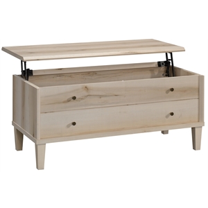 sauder willow place engineered wood/metal lift-top coffee table in pacific maple