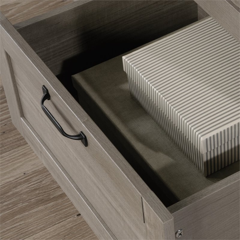Sauder Select Engineered Wood Storage Cabinet in Silver Sycamore