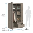Sauder Select Engineered Wood Storage Cabinet in Silver Sycamore