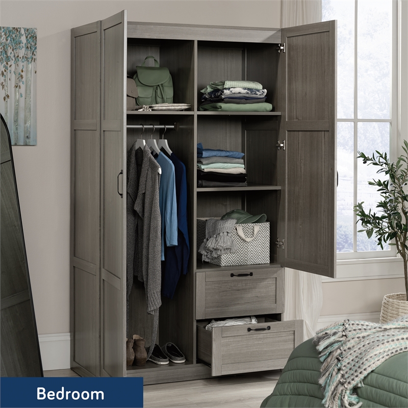 Sauder Select Engineered Wood Storage Cabinet in Silver Sycamore