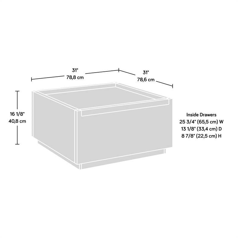 Sauder Manhattan Gate Engineered Wood Coffee Table in Sindoori Mango/Natural