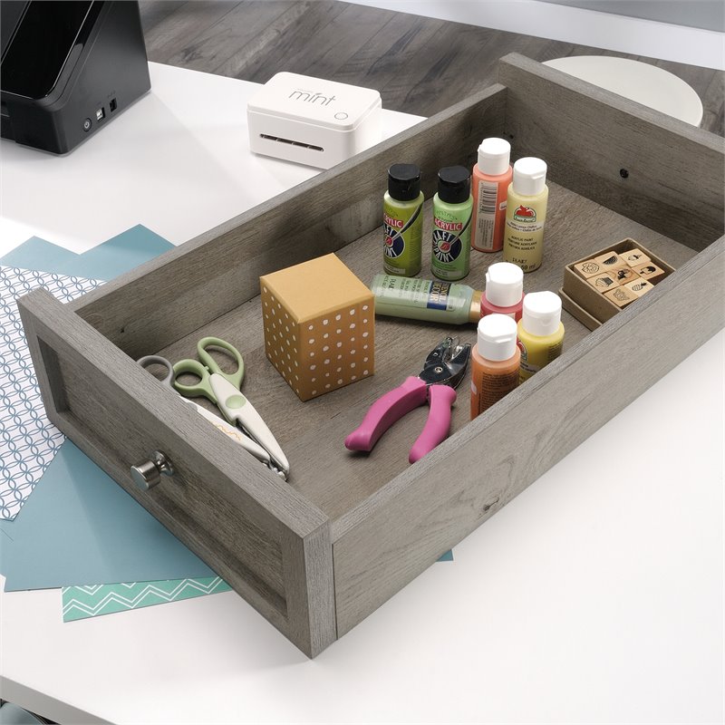 Sauder Craft Pro Series Engineered Wood Craft Table in Mystic Oak
