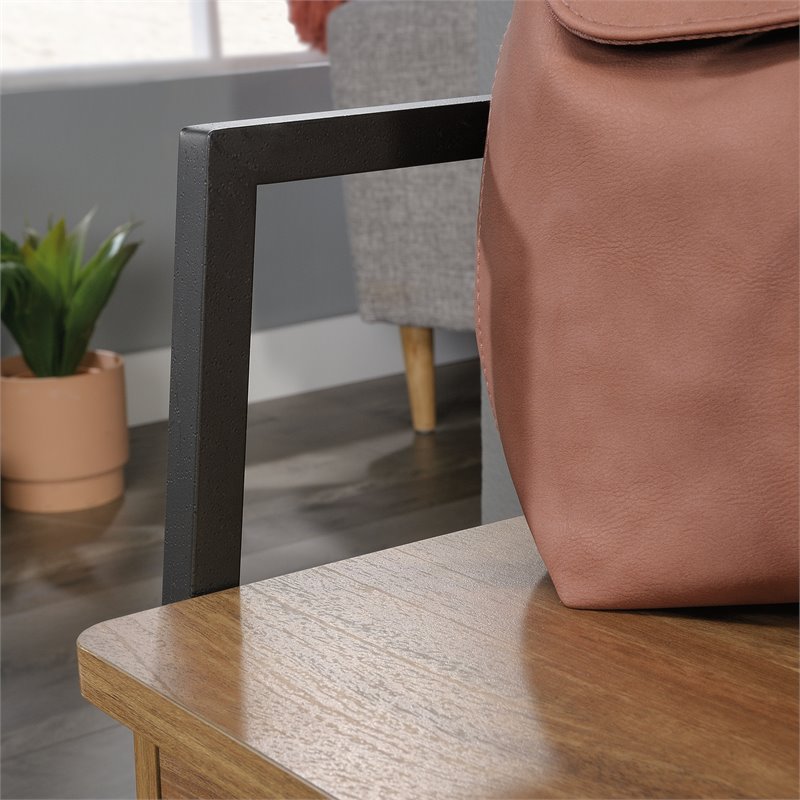 Sauder North Avenue Engineered Wood Entryway Storage Bench in Sindoori