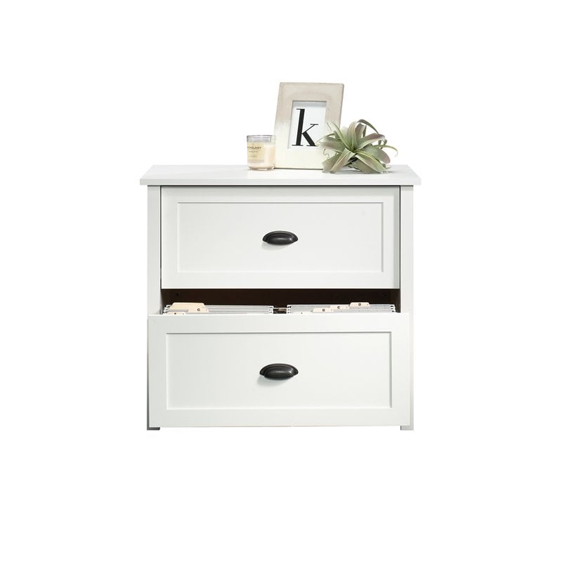 sauder white file cabinet